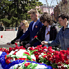 В преддверии празднования 79-й годовщины Победы в Великой Отечественной войне состоялось возложение цветов к Вечному огню и памятнику Герою Советского Союза генералу армии А.П. Белобородову 