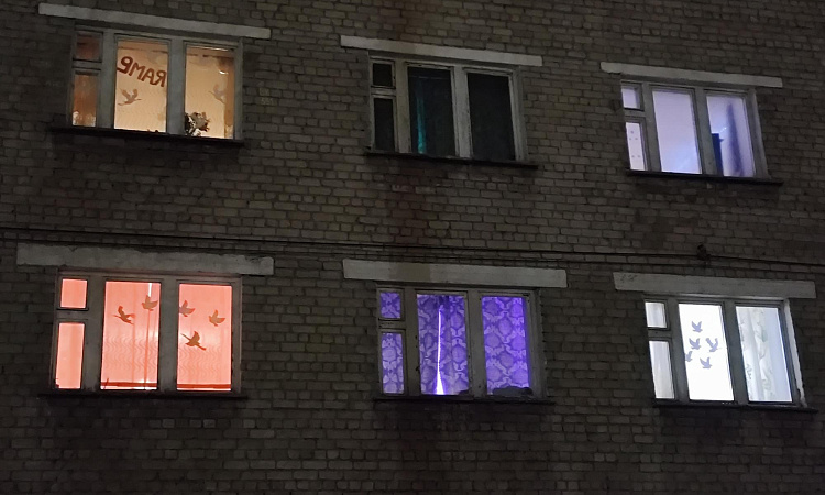 Акция "Окна Победы" в общежитии УУКЖТ