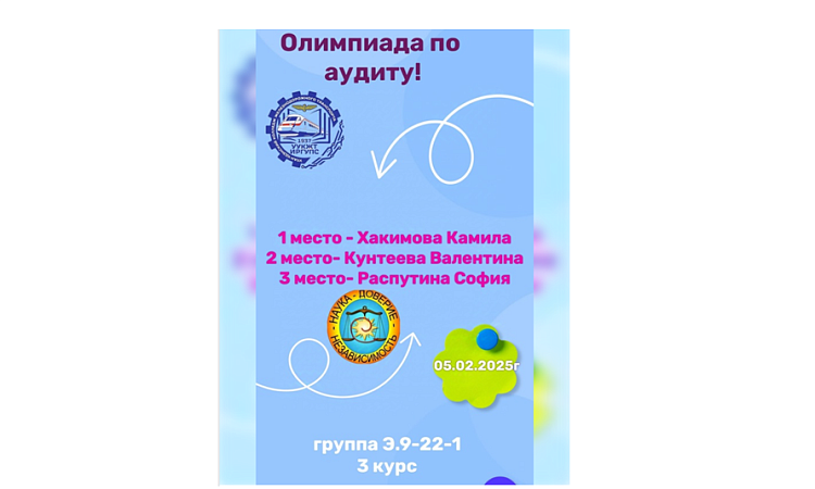 Олимпиада по аудиту для студентов УУКЖТ ИрГУПС