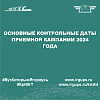 Основные контрольные даты приемной кампании 2024 года